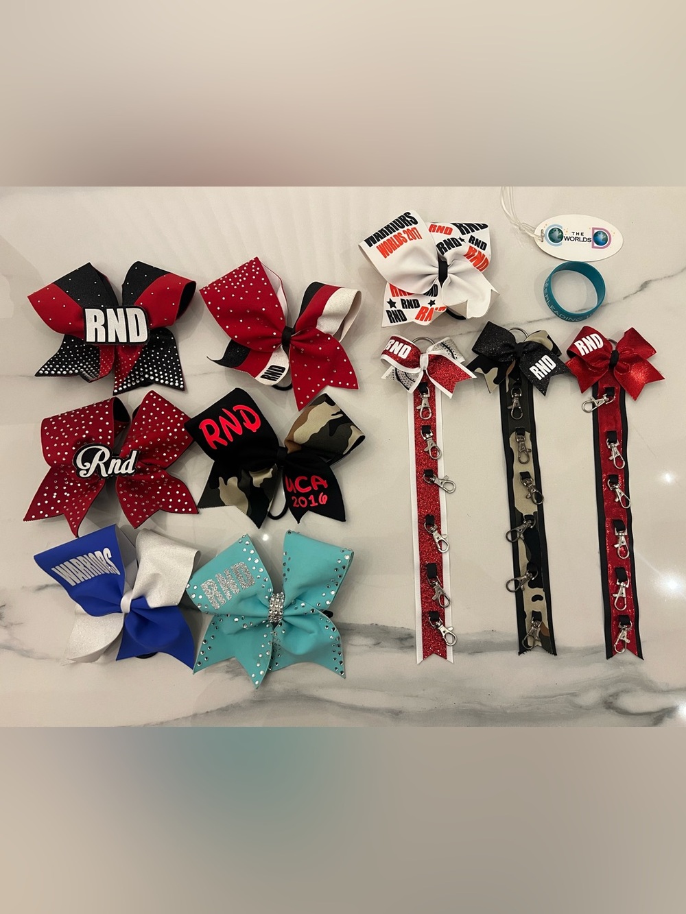 Red Glitter Cheer Bow with Clips - Kids Accessories Cheer bow holder